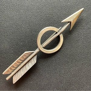 David Navarro Vintage Sterling Silver Arrow Circle Pin Brooch